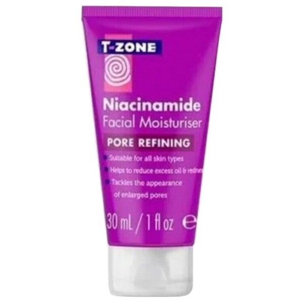مرطوب کننده حاوی نیاسینامید تی زون T-Zone Niacinamide Facial Moisturiser Pore Refining 30Ml