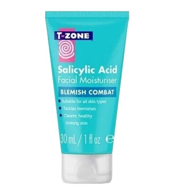 آبرسان حاوی سالیسیلیک اسید تی زون T-Zone Salicylic Acid Facial Moisturiser Blemish Combat 30ml