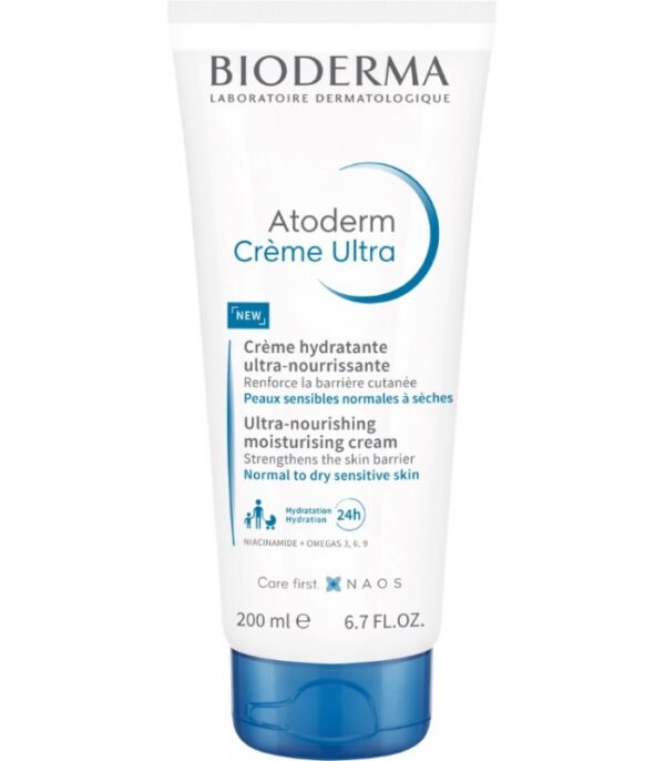 مرطوب کننده و ترمیم کننده اتودرم اولترا بایودرما Bioderma Atodem Ultra-nourishing Moisturising Cream 200Ml