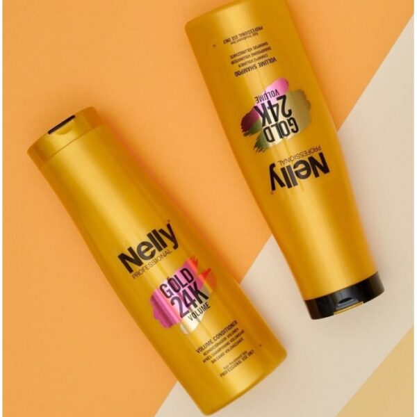 شامپو حجم دهنده گلد نلی Nelly Gold 24k Volume Shampoo 400ml