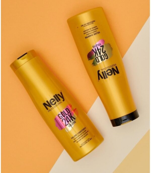 شامپو حجم دهنده گلد نلی Nelly Gold 24k Volume Shampoo 400ml