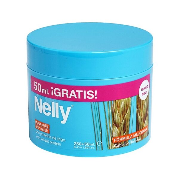 ماسک تقویت و تثبیت کننده مو رنگ شده عصاره گندم نلی حجم Nelly Color Protect Whit Wheat protein Hair Mask 300ml