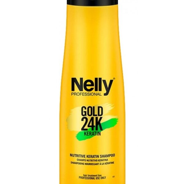 شامپو كراتين و آرگان گلد نلی Nelly Gold 24k Keratin Shampoo 400ml