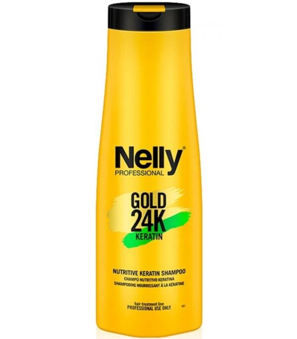شامپو كراتين و آرگان گلد نلی Nelly Gold 24k Keratin Shampoo 400ml