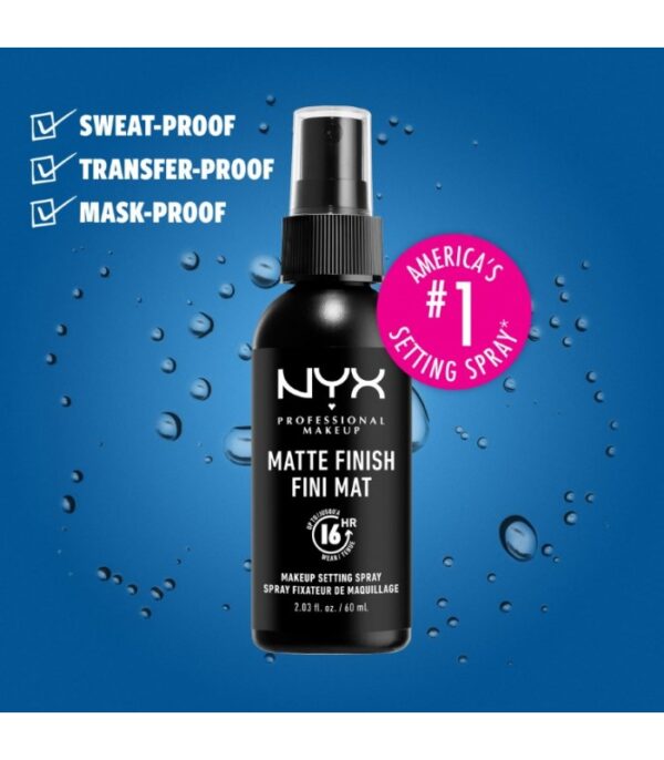 اسپری فیکس مات کننده نیکس Nyx Matte Finish Fini Mat Makeup Setting Spray 16h