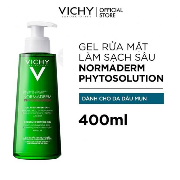 ژل شستشو پوست چرب و حساس ویشی Vichy Gel Purifiant Intense 400ml