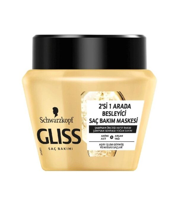 ماسک مو احيا کننده حاوی روغن آرگان گلیس Gliss Ultimate Oil Elixir Hair Mask 300 ML
