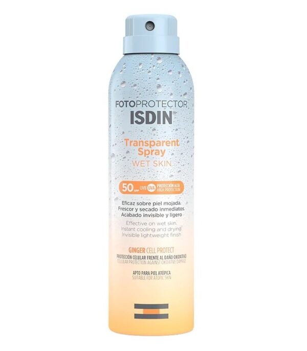 اسپری ضد آفتاب ایزدین  ISDIN Fotoprotector Transparent Spray Wet Skin SPF50