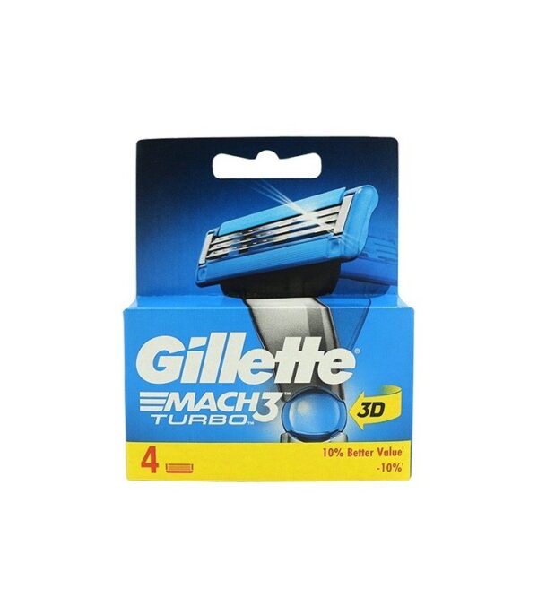 یدک تیغ ۴ عددی ژیلت مدل Gillette Mach3 Turbo