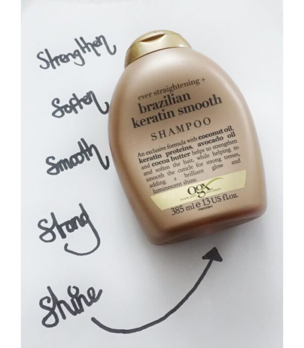 شامپو صاف و استحکام بخش کراتین برزیلی او جی ایکس OGX Brazilian Keratin Shampoo