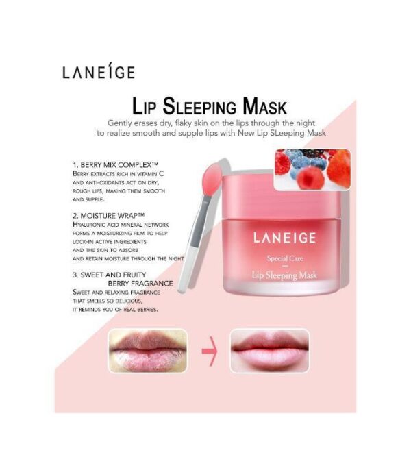 ماسک لب لانیج نرم کننده و مغذی شب Laneige Lip Sleeping Mask Berry