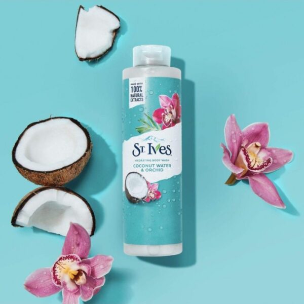 شامپو بدن آب نارگیل و گل ارکیده سینت ایوز St.Ives Coconut Water & Orchid Hydrating Body Wash 650