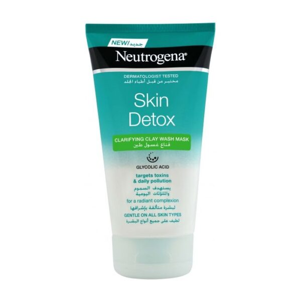 ژل روزانه شستشو و ماسک آنتی اکسیدان نیتروژنا Neutrogena Skin Detox Clay Wash Mask