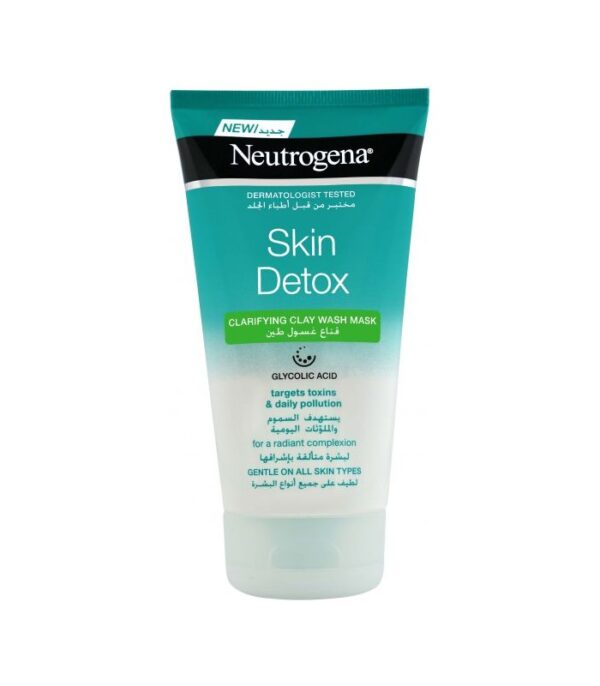 ژل روزانه شستشو و ماسک آنتی اکسیدان نیتروژنا Neutrogena Skin Detox Clay Wash Mask