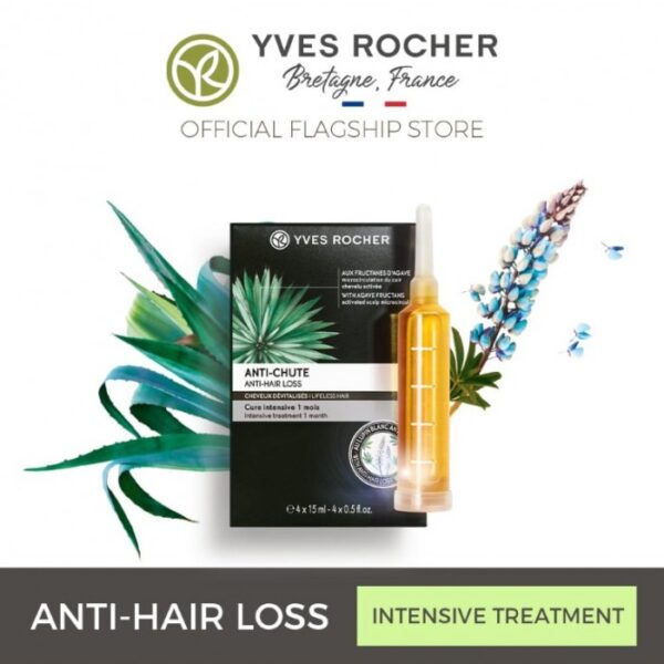 سرم ضد ریزش ضخیم کننده و متراکم کننده مو ایوروشه Yves Rocher Ampoules Anti Hair Loss 1 Month Treatment