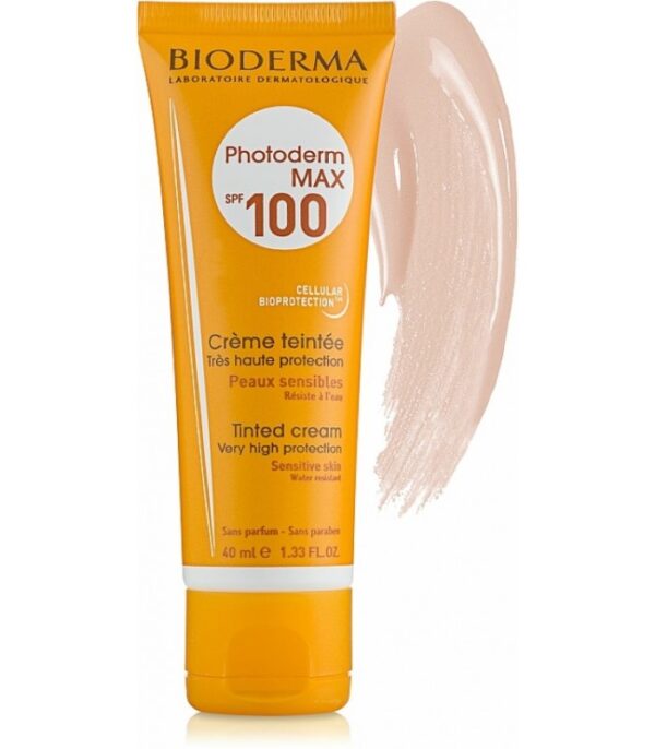 ضد آفتاب رنگی لايت بایودرما فتودرم مکس Bioderma SPF100 Tinted Cream Light
