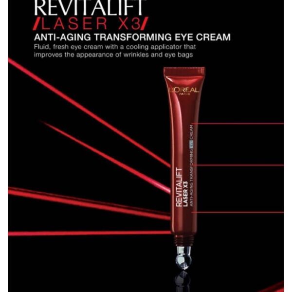 دور چشم ضد چروک و لیفتینگ لورآل مدل LOreal Revitalift Laser X3 Eye Cream