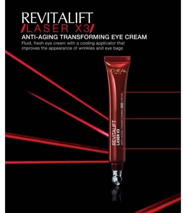 دور چشم ضد چروک و لیفتینگ لورآل مدل LOreal Revitalift Laser X3 Eye Cream