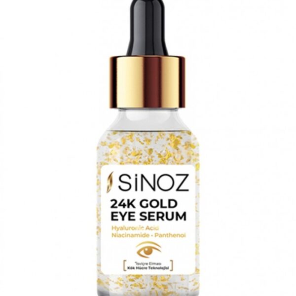 سرم چشم کلاژن ساز و هیالوررونیک اسید طلا سینوز Sinoz 24K Gold Eye Serum