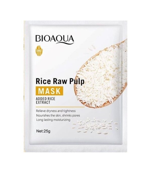 ماسک ورقه ای برنج بیوآکوا Bioaqua Rice Raw Pulp Mask