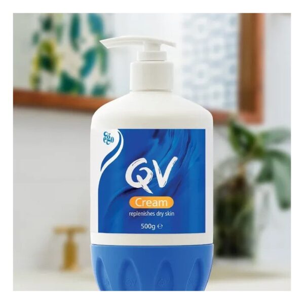 کرم مرطوب کننده پمپی کیووی QV Cream Replenishes Dry Skin 500g
