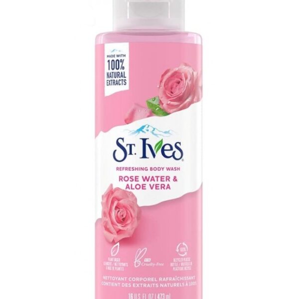 شامپو بدن گل رز و آلوورا سینت ایوز St. Ives Rose Water & Aloe Vera Body Wash 473ml