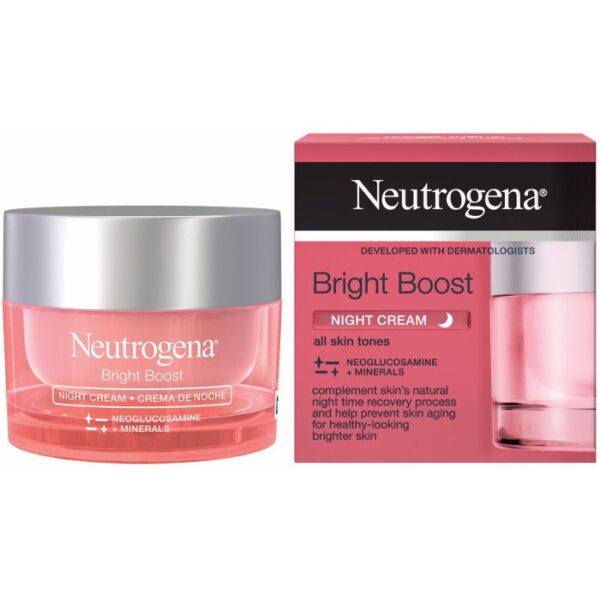 کرم شب روشن کننده و آبرسان نوتروژینا Neutrogena - Night Cream Bright Boost