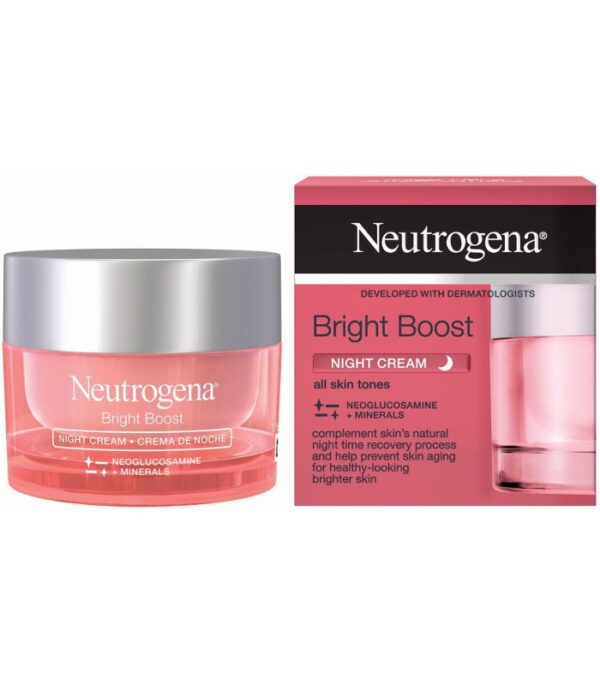 کرم شب روشن کننده و آبرسان نوتروژینا Neutrogena - Night Cream Bright Boost